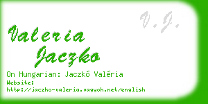 valeria jaczko business card