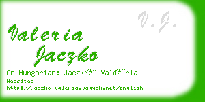 valeria jaczko business card